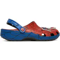 Crocs Zuecos 'SpidermanWeb' azul noche / zafiro / rojo fuego / blanco