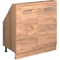 Vicco Armario de cocina para techo inclinado R-Line Roble dorado 80 cm con 2 puertas, Model 58071