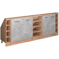Vicco Armario de cocina para techo inclinado R-Line Hormigón 210 cm Lote de 5, Model 58186