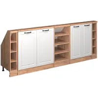 Vicco Armario de cocina para techo inclinado R-Line Blanco casa de campo 210 cm Lote de 5, Model 58195