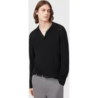 AllSaints Thoma Ls Polo Black Talla: XXL | Polos Outlet | Hombre | Negro
