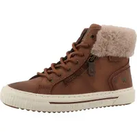 Mustang Botines con cordones 'Kalua' beige / cognac