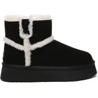 EVER AU Botas 'Barren' negro / blanco lana