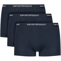 Emporio Armani para hombre. EM000259_AF14132 Set de 3 boxers azul marino (XL), Negro, Homewear, Sintético, outlet 2026.