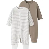 TWO SOON Pijama brocado / blanco