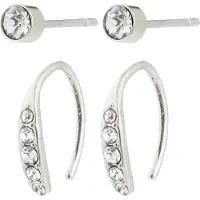 Pilgrim Pendientes 'Gionni' plata