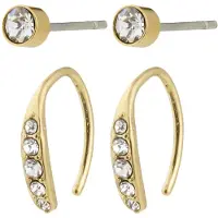 Pilgrim Pendientes 'Gionni' oro / transparente