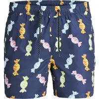 Jack & Jones Bermudas 'Fiji' azul claro / azul oscuro / amarillo / rosa
