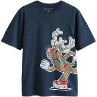 Next Camiseta navy / marrón / rojo / offwhite