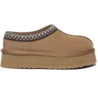 EVER AU Zapatillas de casa marrón castaño / marrón oscuro / blanco