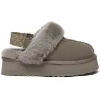 EVER AU Zapatillas de casa marrón moteado