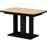 Vicco Mesa de comedor Fenaro Roble dorado/Negro 120-160 x 80 cm 2 partes, Model 56587