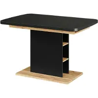Vicco Mesa de comedor Fenaro Negro/Roble dorado 120-160 x 80 cm 2 partes, Model 56479