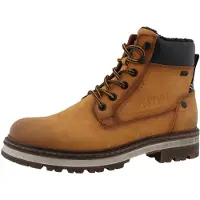 Mustang Botas con cordones 'Merem' caramelo / negro