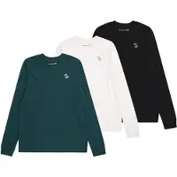 Abercrombie & Fitch Camiseta esmeralda / negro / blanco