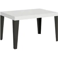 Itamoby Mesa extensible de 90 x 120/224 cm, estructura en madera de fresno color "Flame White" y patas en color antracita