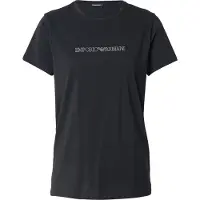 Emporio Armani para mujer. EW000408_AF13033 Camiseta Homie negro (XS), Homewear, Algodón, Manga corta, outlet 2026.