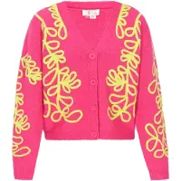 IZIA Cárdigan amarillo / rosa