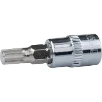 Ks Tools 918.3859, 1 unidad, brida de 12 estrías, M8, acero cromo vanadio, 50 mm, 48 g
