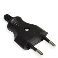 Bachmann Conector plano europeo , color negro, con conexión por tornillo, paquete de 3 unidades en bolsa de polietileno