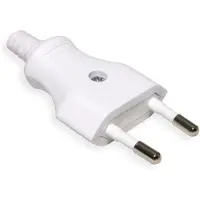 Bachmann Conector plano europeo , color blanco, con conexión por tornillo, paquete de 3 unidades en bolsa de polietileno
