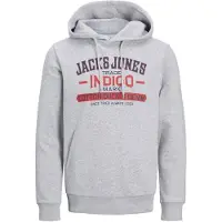 Jack & Jones Sudadera 'New Denim' navy / gris / rojo rubí