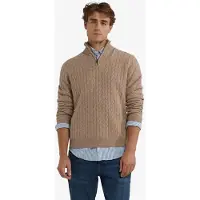 Mcgregor Cable Zip Mock Sweater Sand Talla: XXL | Jerséis Outlet | Hombre | Marrón