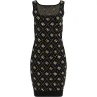 GUESS Eco Sarah 4g Sl Dress Sw Black Travertine San Talla: M | Mini Vestidos Outlet | Mujer | Negro