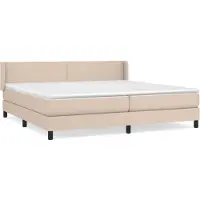 Syfax Cama box spring con colchón cuero sintético capuchino 200x200cm