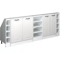 Vicco Armario de cocina para techo inclinado R-Line Blanco casa de campo 210 cm Lote de 5, Model 58208