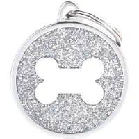 My Family Placa Para Mascotas Shine Bone Glitter Satin