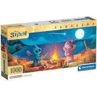 Clementoni Rompecabezas Panorámico Disney Stitch 1000 Piezas