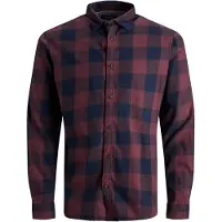 Jack & Jones Camisa azul oscuro / rojo vino