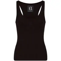 Armani Exchange para mujer. XW000829AF13729UC001 Top Icon negro (M), Casual, Viscosa, Sin mangas / Tirantes, outlet