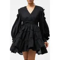 French Connection Aubrey 3d Lace Trim Mini Dress Black Talla: 18 | Mini Vestidos Outlet | Mujer | Negro