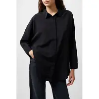 French Connection Caprina Crepe Ls Button Shirt Black Talla: S | Camisas Outlet | Mujer | Negro