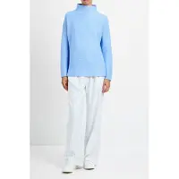 French Connection Babysoft Ribbed Mock Neck Jumper Dusted Blue Talla: M | Sudaderas con Capucha Outlet | Mujer | Azul