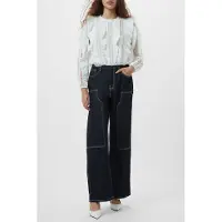 French Connection Annika Lace Frill Top Summer White Talla: 6 | Manga Larga Outlet | Mujer | Blanco