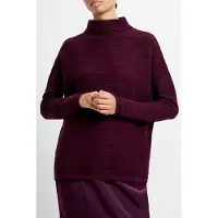 French Connection Babysoft Lena L/s High Nk Jmpr Burgundy Red Talla: XS | Sudaderas con Capucha Outlet | Mujer | Marrón