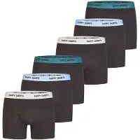 Happy Shorts Calzoncillo boxer azul cian / azul paloma / gris / negro