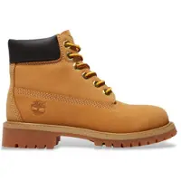 Timberland unisex para niños. TB1127097131 Botas de piel Premium 6 Inch Lace Up marrón (34.5), Plano, Cordones, Casual, Outdoor, moda infant
