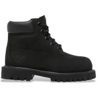 Timberland unisex para niños. TB1128070011 Botas de piel Premium 6 Inch Lace Up negro (25.5), Plano, Cordones, Casual, Outdoor, moda infanti