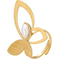Faina Anillo oro / blanco perla