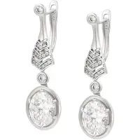 Faina Pendientes plata / transparente