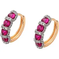 NAEMI Pendientes oro / rosa / transparente