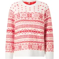 ONLY Jersey 'ONLXMAS NORDIC' rojo / blanco
