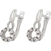 NAEMI Pendientes plata / blanco