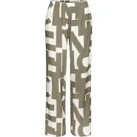 French Connection Pantalón de pijama caqui / blanco