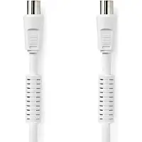 Nedis Cable Coaxial Csgl40020wt150 Iec Coaxial M-h 120db 75 Ohmios Blindaje Cuádruple Niquelado 15 M
