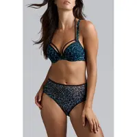 Marlies Dekkers The Art Of Love Black Leopard And Blue Push Up Bra Talla: 70B | Brasieres Outlet | Mujer | Negro
